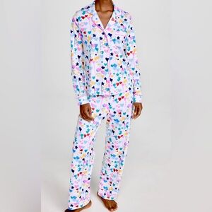 RARE limited edition Roller Rabbit Women's X Kerri Rosenthal Starry Love PJ set